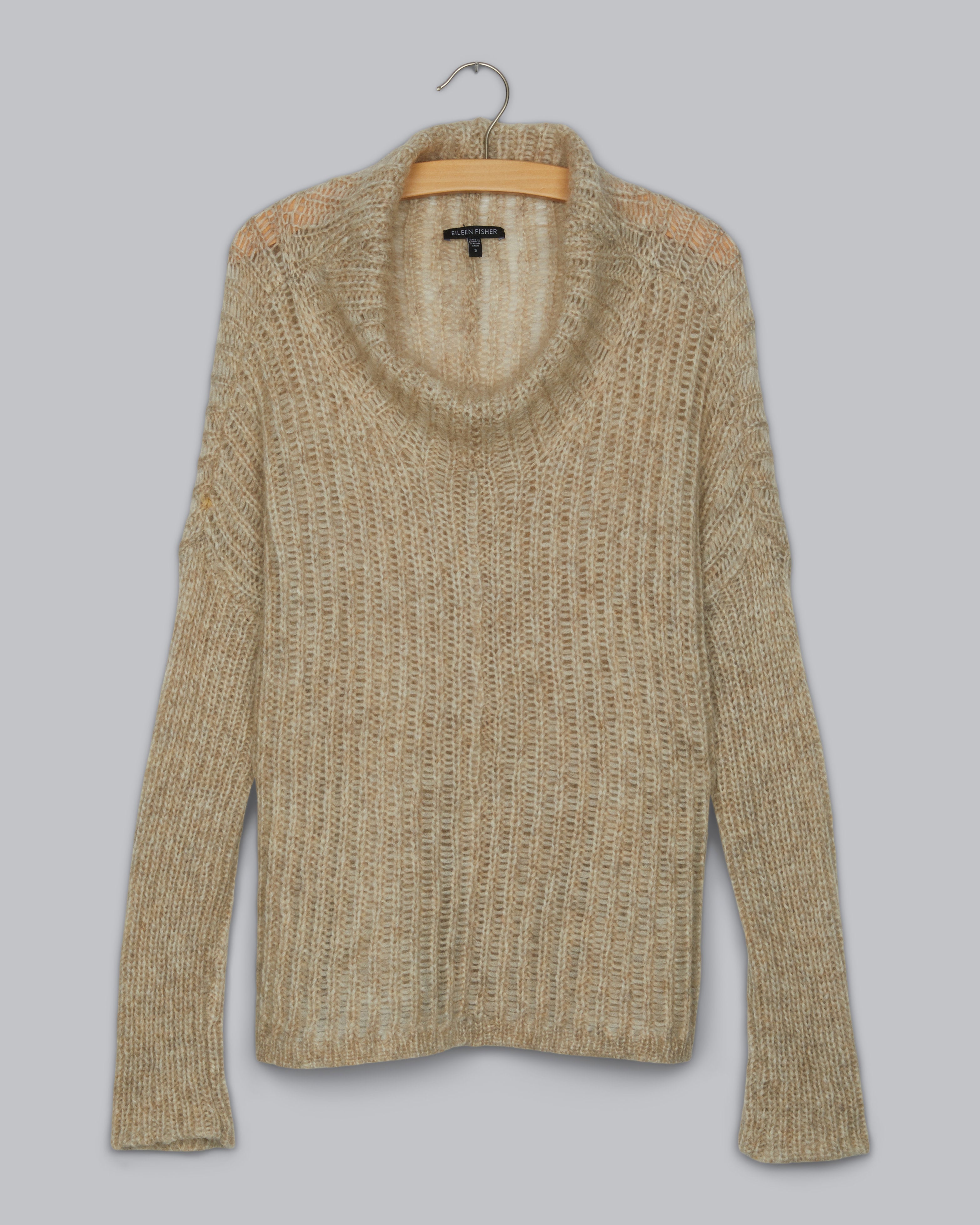 Eileen Fisher Airy Mohair Rib Sweater Medium purchases M