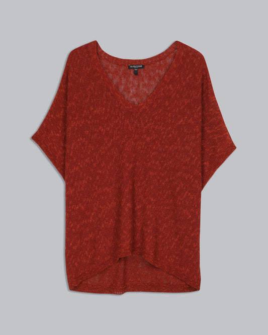 Melange Linen Grain Pullover