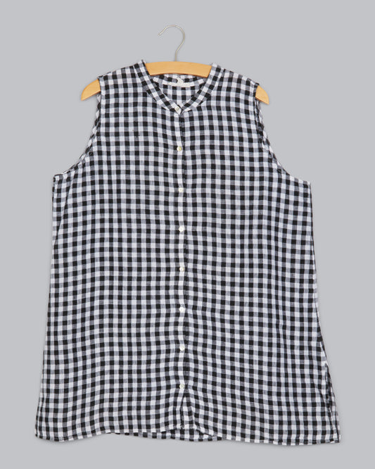 Organic Linen Gingham Shirt