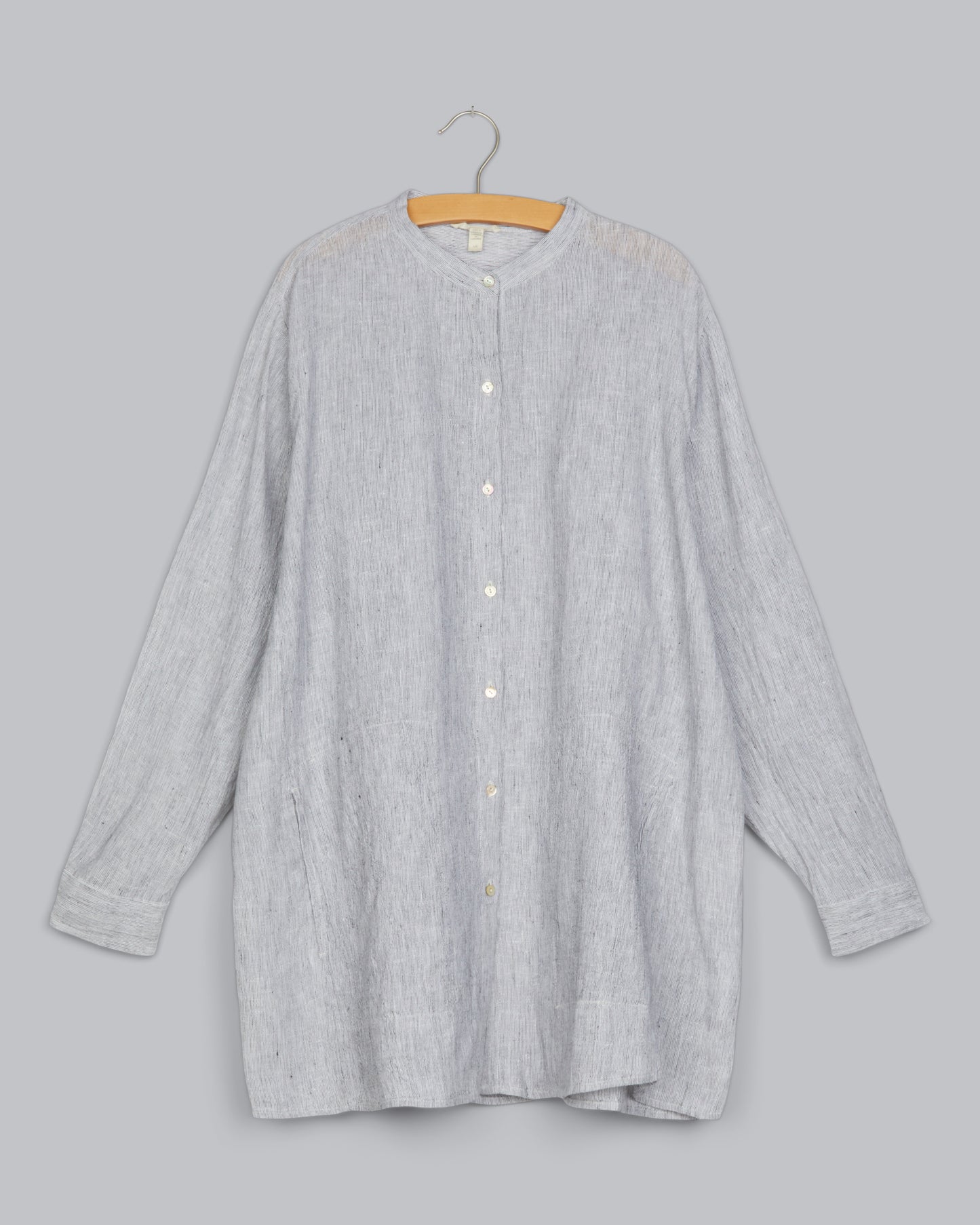 Striped Crinke Organic Linen Blouse