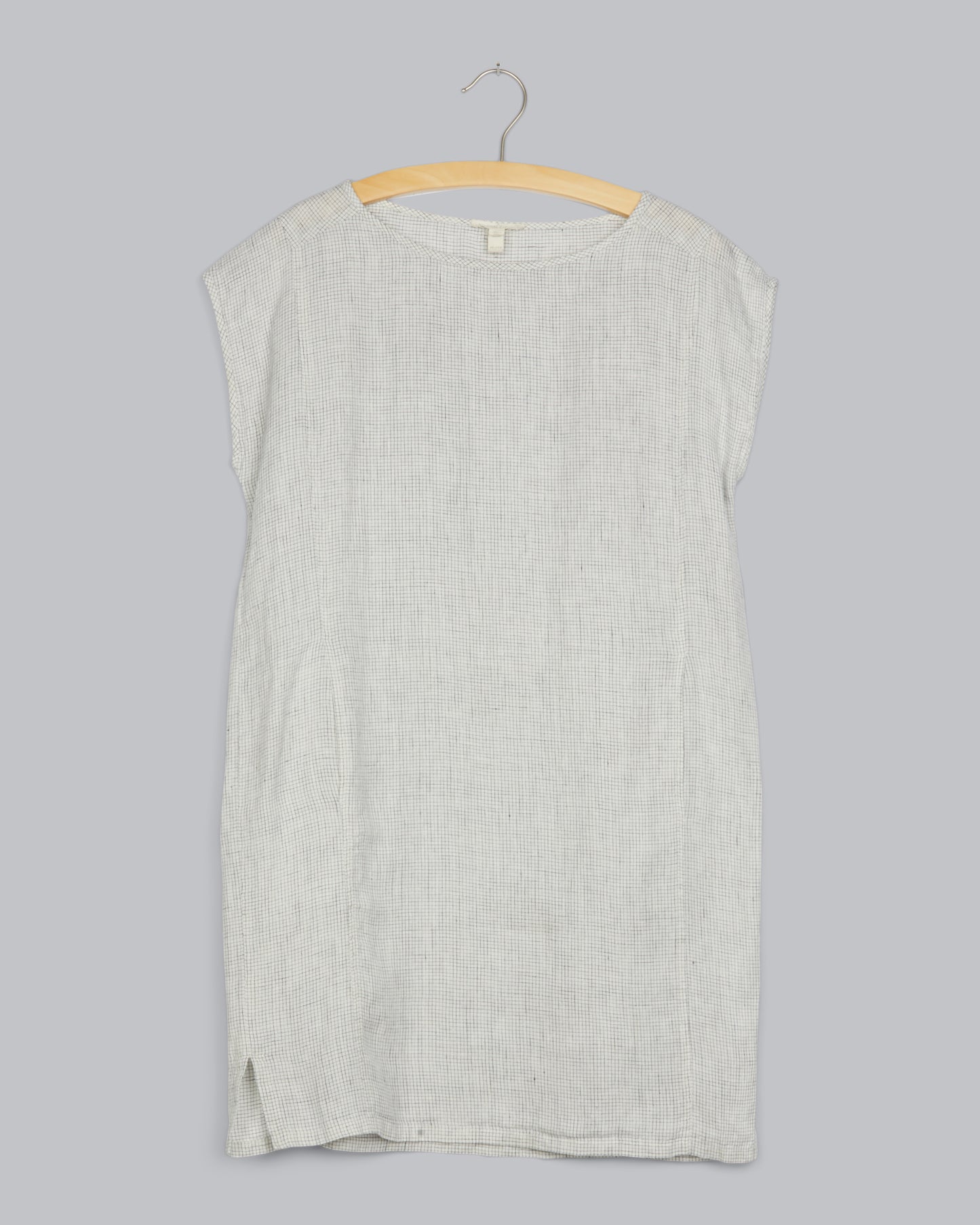 Organic Linen Slub Check Dress