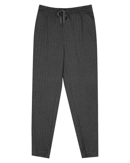 Herringbone Polyester Stretch Pant