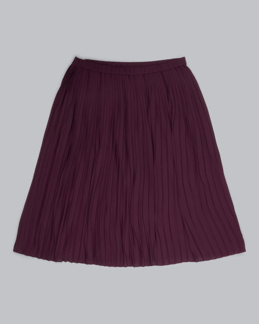 Knife Pleated Recycled Polyester Skirt