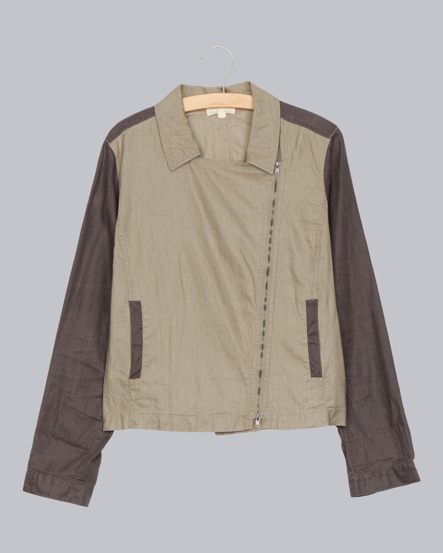 Coated Organic Linen Jacket