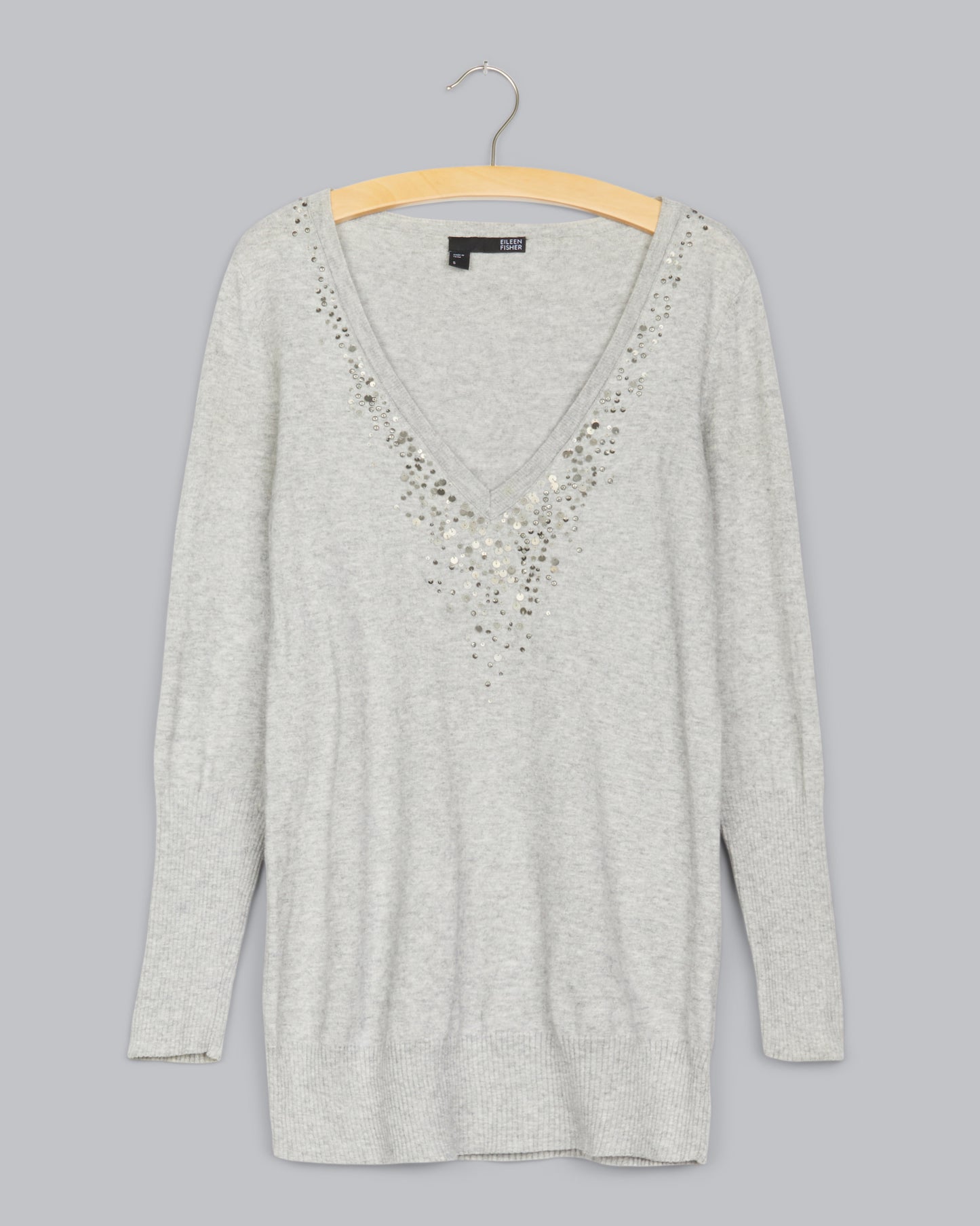 Organic Cotton & Cashmere with Sequins Pullover