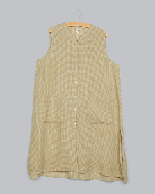 Organic Linen Check Dress