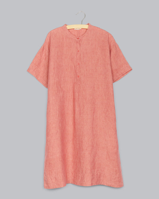 Washed Organic Linen Delave Dress