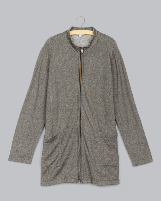 Cozy Hemp & Organic Cotton Microstripe Jacket