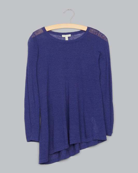 Fine Organic Linen Crepe Knit Pullover