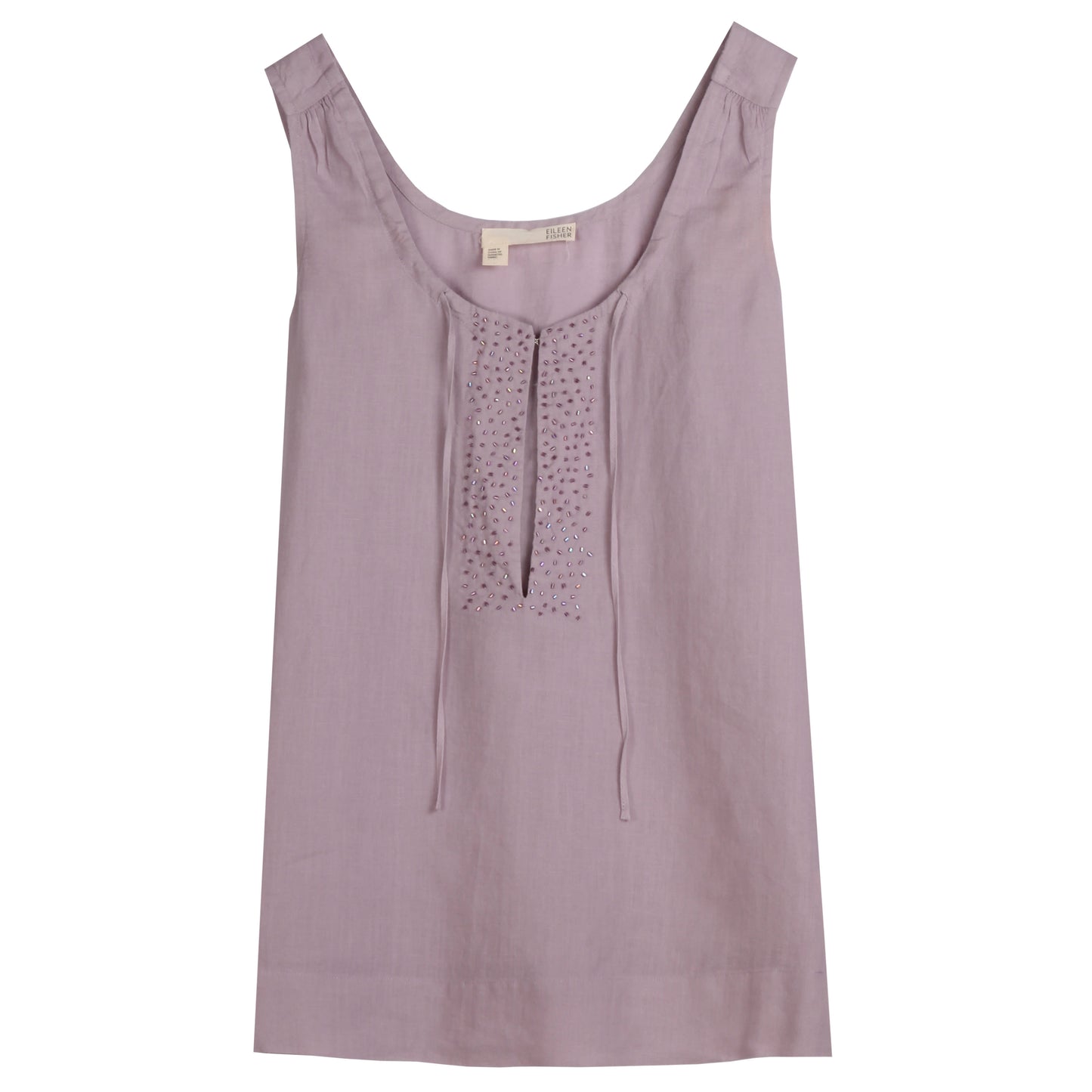 Handkerchief Linen With Beads Tank