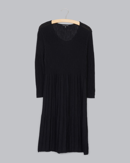 Washable Wool Rib Release Pleat Dress