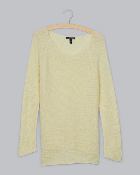 Organic Linen Half Cardigan Pullover