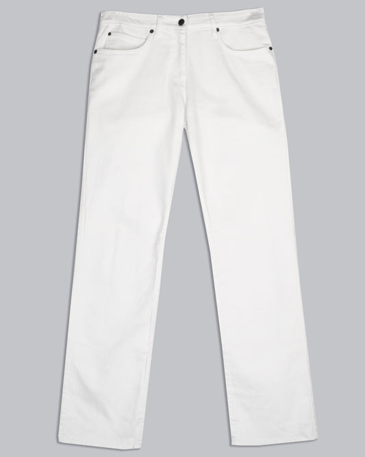 Garment Dyed Organic Cotton Stretch Denim Pant