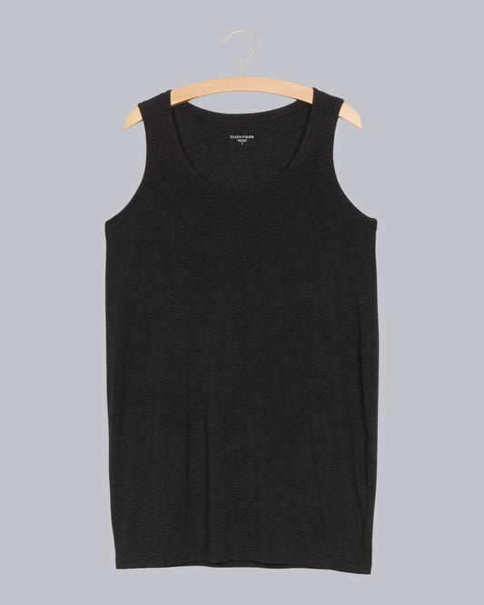 Stretch Viscose Jersey Mélange Tank