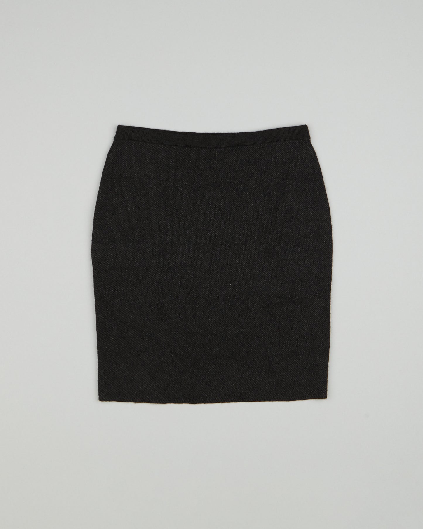 Felted Merino Cotton Diagonal Jacquard Skirt