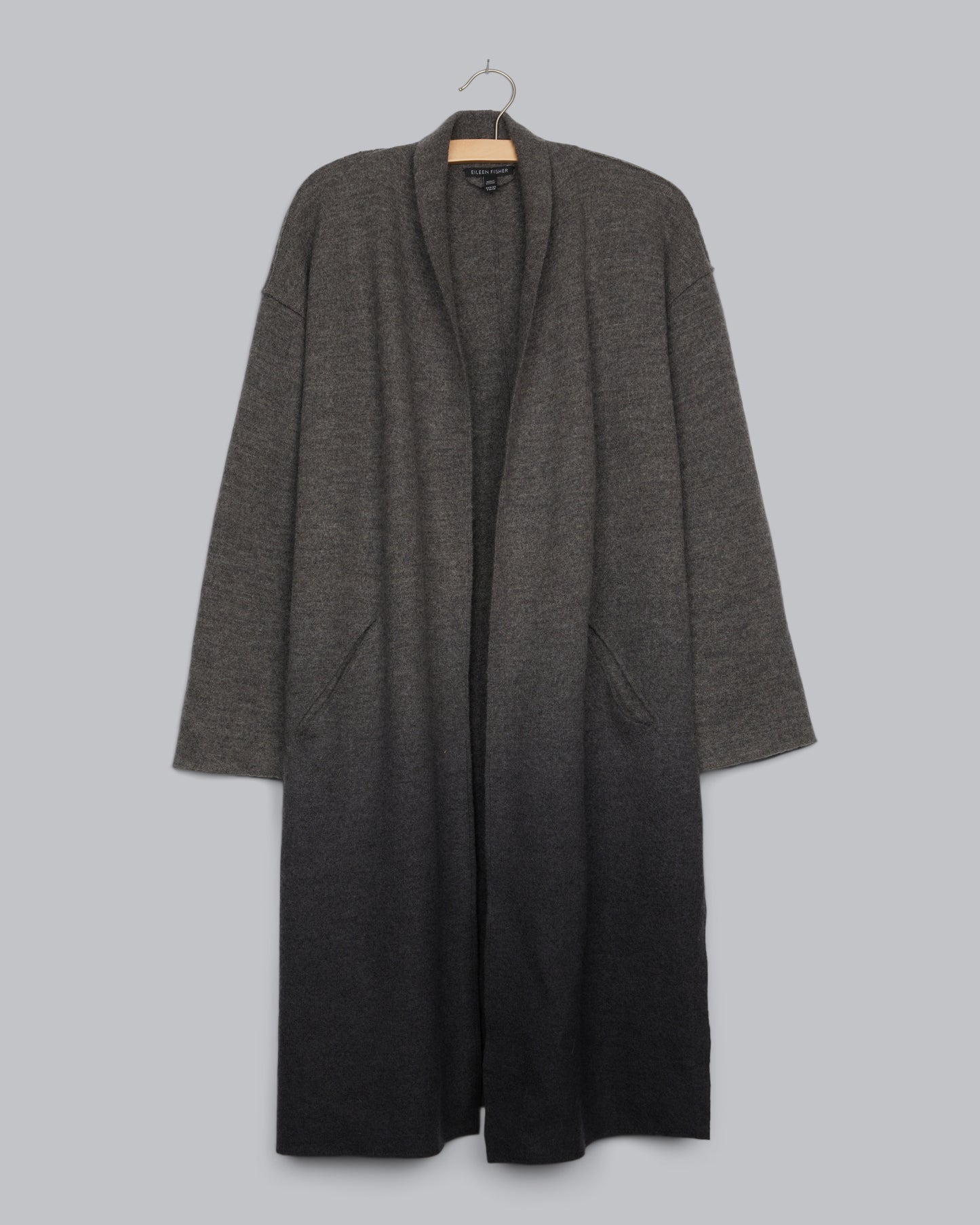 Ombre Boiled Wool Coat