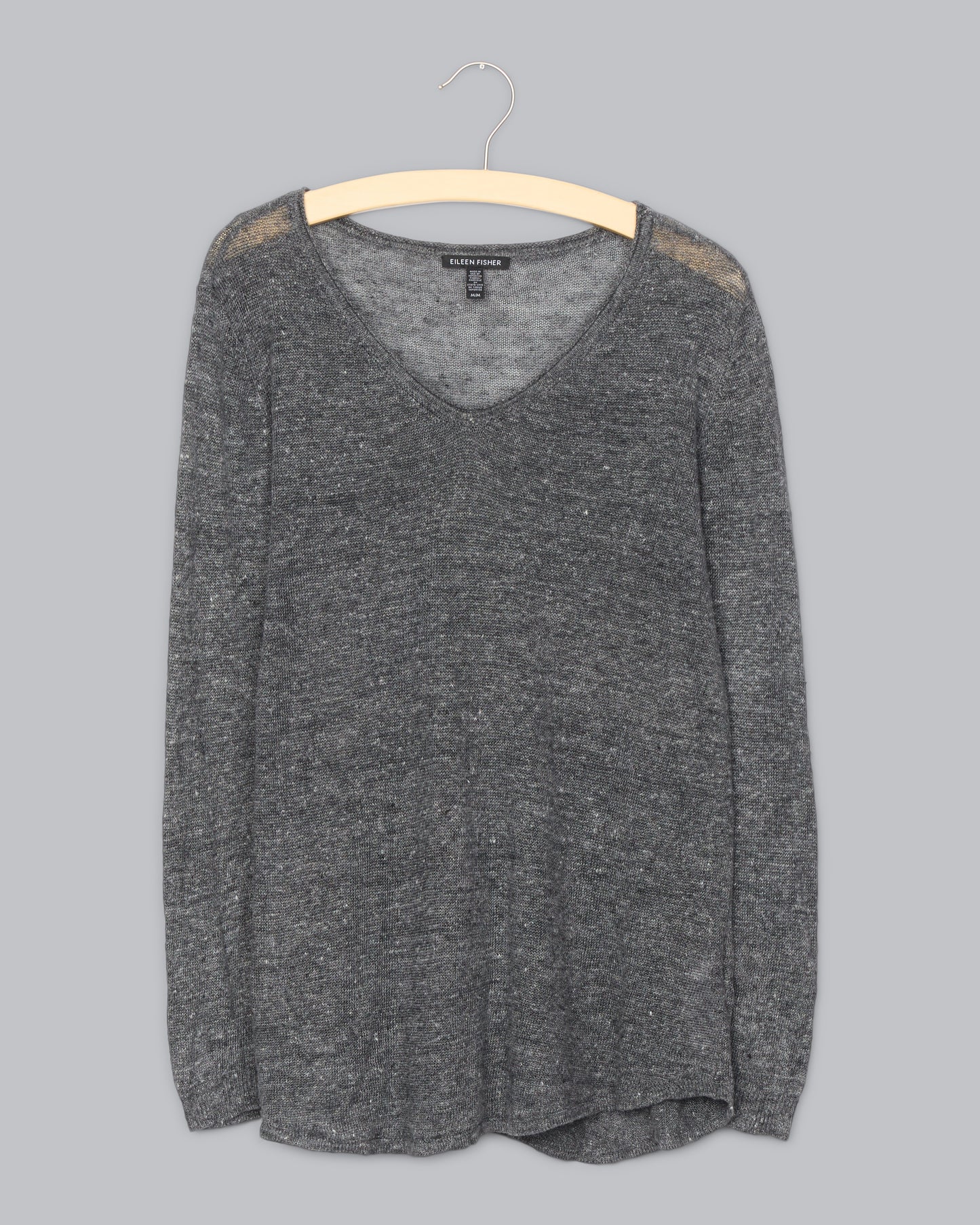 Mottled Linen Knit Pullover