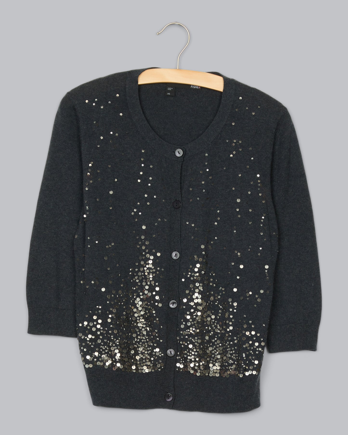 Organic Cotton & Cashmere with Sequins Cardigan