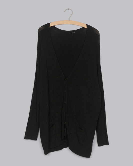 Lightweight Cozy Viscose Stretch Knit Cardigan