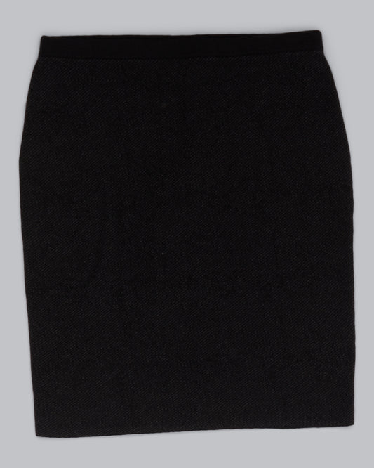 Felted Merino Cotton Diagonal Jacquard Skirt