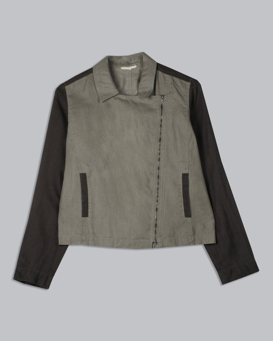 Coated Organic Linen Jacket