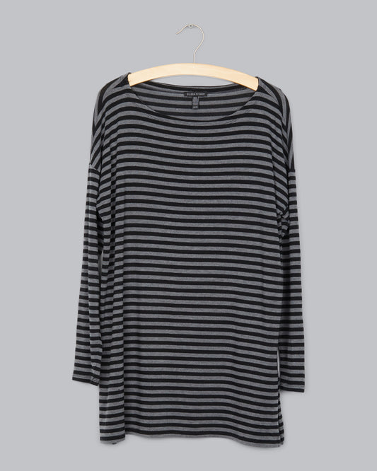 Tencel Stretch Terry Multi Stripe Tee