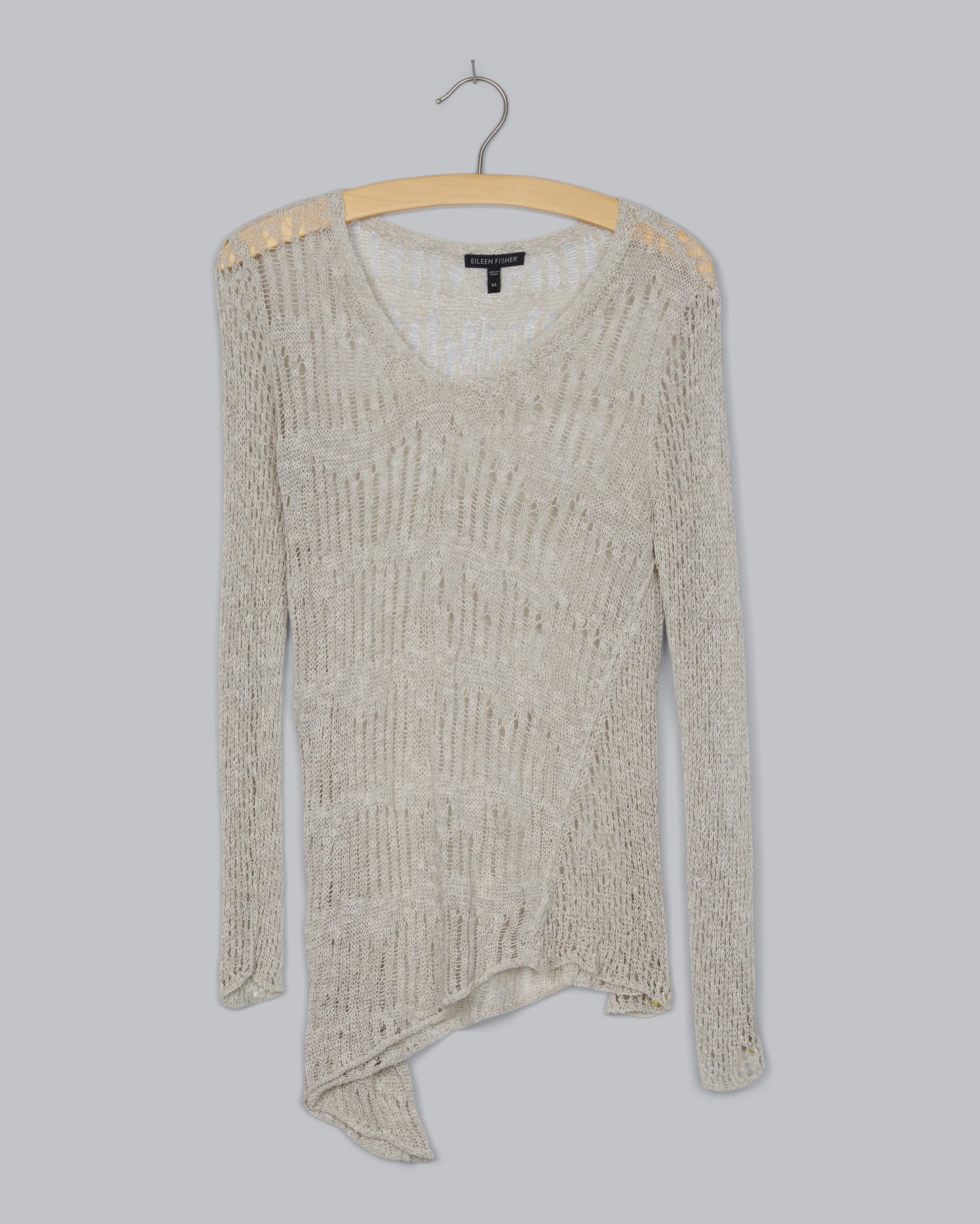 Organic Melange Linen Grain Stitch Pullover