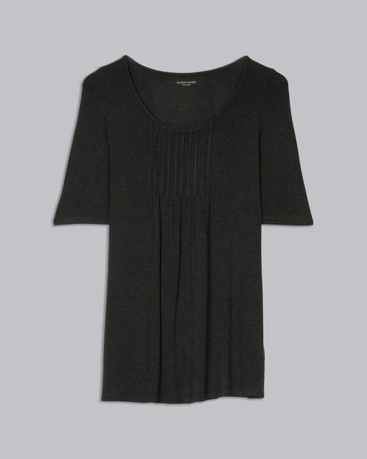 Stretch Viscose Jersey Mélange Pullover