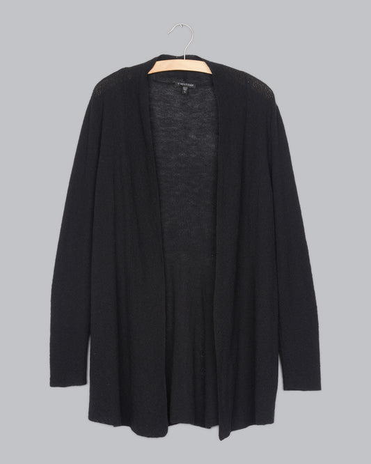 Washable Wool Fine Crepe Cardigan