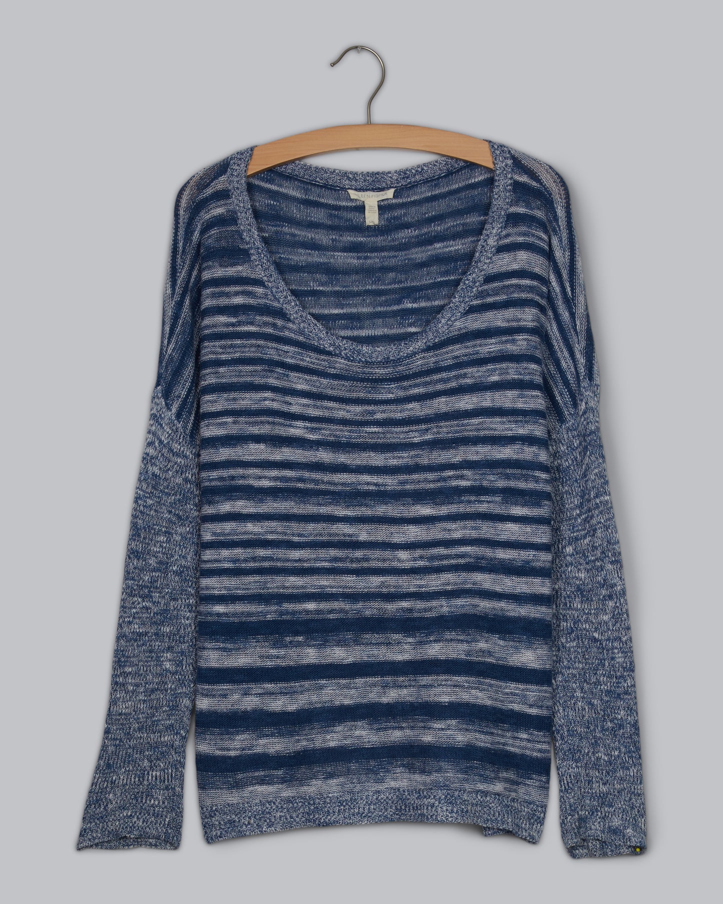 Organic Linen Cotton Slub Blurred Stripe Pullover