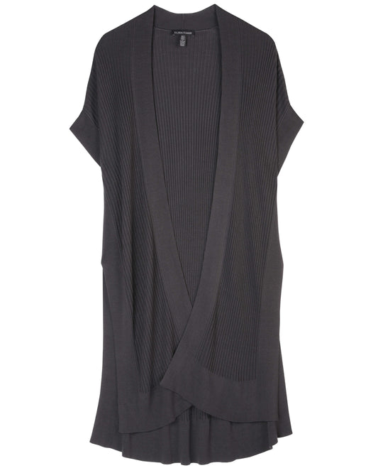 Sleek Tencel Rib Cardigan