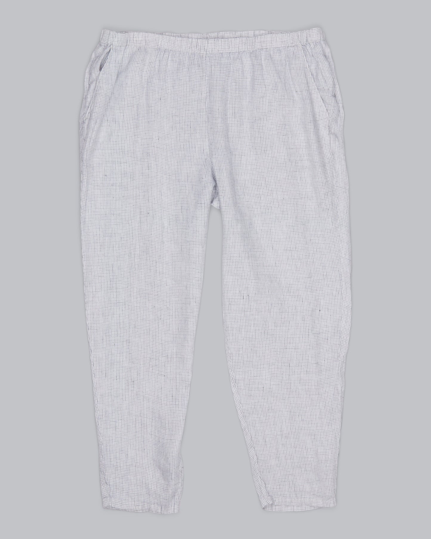 Organic Linen Slub Check Pant