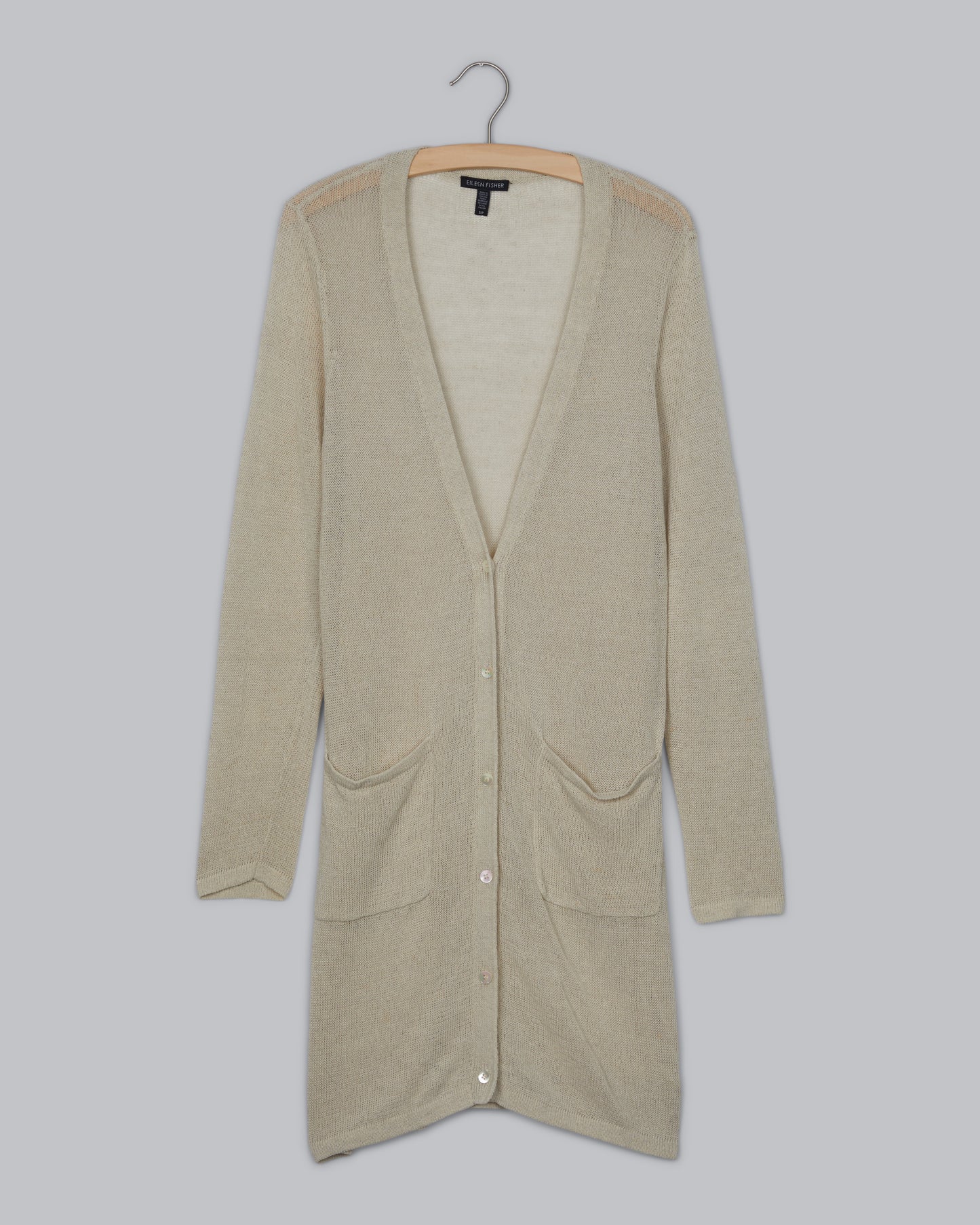 Linen Cord Sheen Cardigan