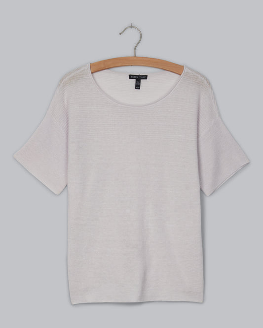 Fine Gauge Organic Linen Links Pullover