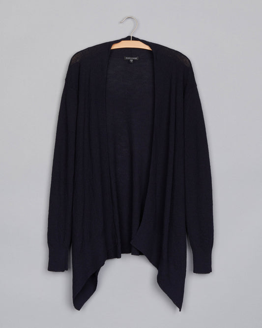 Washable Wool Fine Crepe Cardigan