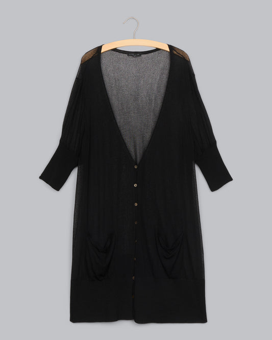 Gossamer Crepe Cardigan