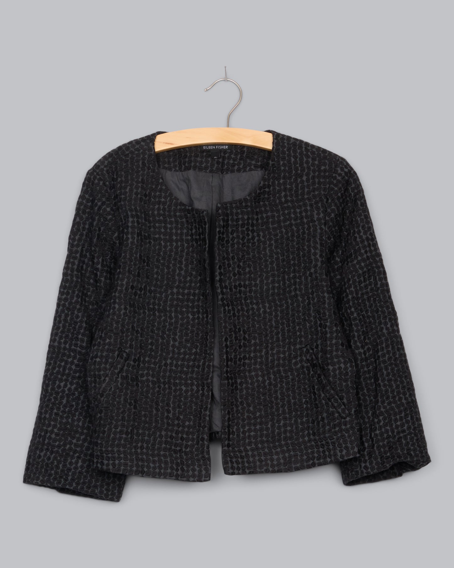 Embroidered Cotton Squares Jacket