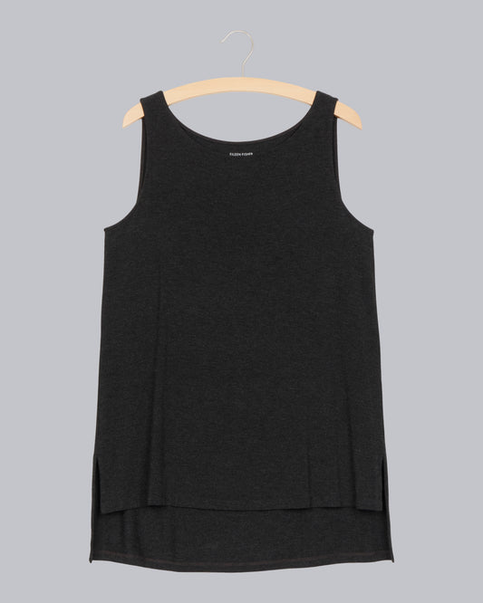 Stretch Viscose Jersey Mélange Tank