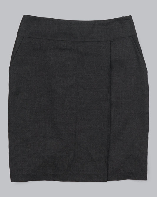 Heathered Stretch Flannel Twill Skirt