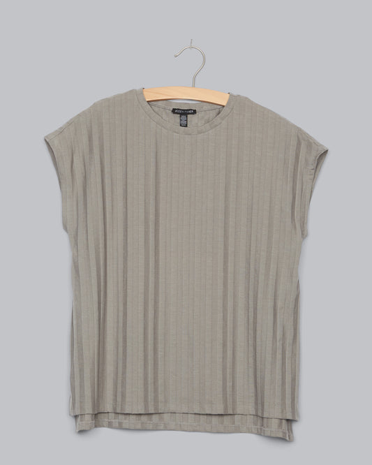 Tencel Wide Rib Stretch Tee